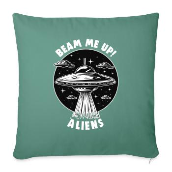 SciFi and Extraterrestrial Aliens and UFO Fan - Sofa pillowcase 17,3'' x 17,3'' (45 x 45 cm) - cypress green - Front