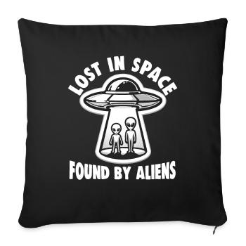 SciFi et extraterrestres extraterrestres et fan d’ovnis - Housse de coussin décorative 45 x 45 cm - noir - Devant