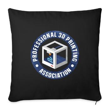3D Printing - Sofa pillowcase 17,3'' x 17,3'' (45 x 45 cm) - black - Front