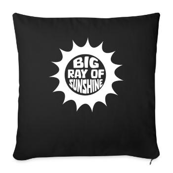 Sorority Soroitas Great Sun - Sofa pillowcase 17,3'' x 17,3'' (45 x 45 cm) - black - Front