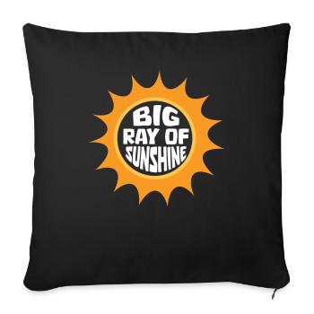 Sorority Soroitas Great Sun - Sofa pillowcase 17,3'' x 17,3'' (45 x 45 cm) - black - Front