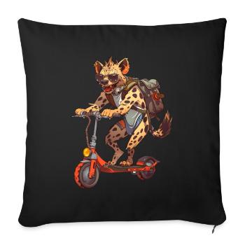 Hyena Roller - Sofa pillowcase 17,3'' x 17,3'' (45 x 45 cm) - black - Front