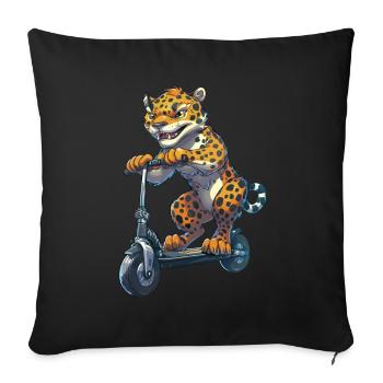 Jaguar Scooter - Sofa pillowcase 17,3'' x 17,3'' (45 x 45 cm) - black - Front