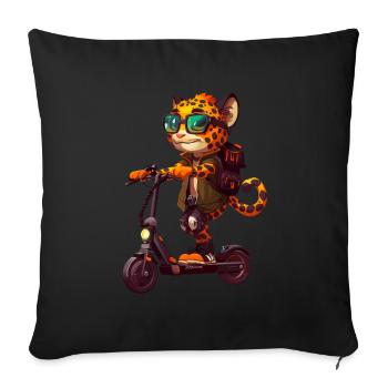 Ocelot Roller - Sofa pillowcase 17,3'' x 17,3'' (45 x 45 cm) - black - Front