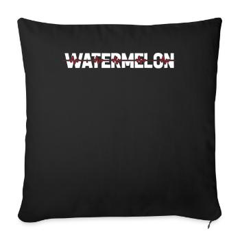 Watermelon ECG Heartbeat - Sofa pillowcase 17,3'' x 17,3'' (45 x 45 cm) - black - Front