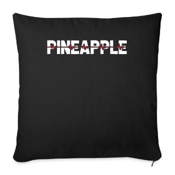 Pineapple ECG Heartbeat - Sofa pillowcase 17,3'' x 17,3'' (45 x 45 cm) - black - Front