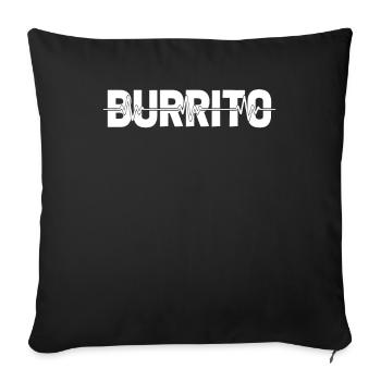 Burrito Ekg Heartbeat - Sofa pillowcase 17,3'' x 17,3'' (45 x 45 cm) - black - Front
