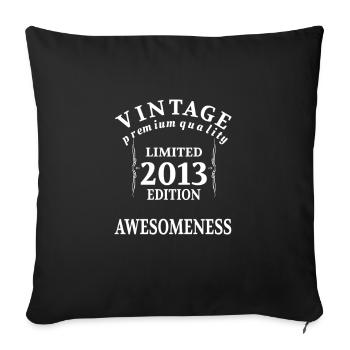 Birthday Vintage Born 2013 Limited - Sofa pillowcase 17,3'' x 17,3'' (45 x 45 cm) - black - Front