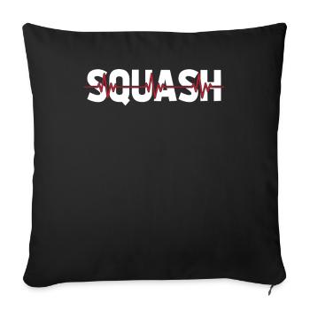 Squash Ekg Heartbeat - Sofakissenbezug 45 x 45 cm - Schwarz - Vorne