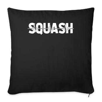 Squash Ekg Heartbeat - Sofakissenbezug 45 x 45 cm - Schwarz - Vorne