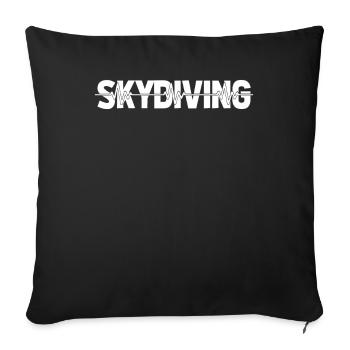 Parachutiste Parachutisme - Housse de coussin décorative 45 x 45 cm - noir - Devant