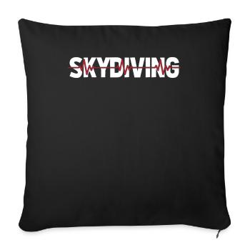 Skydiver Skydiving - Sofa pillowcase 17,3'' x 17,3'' (45 x 45 cm) - black - Front