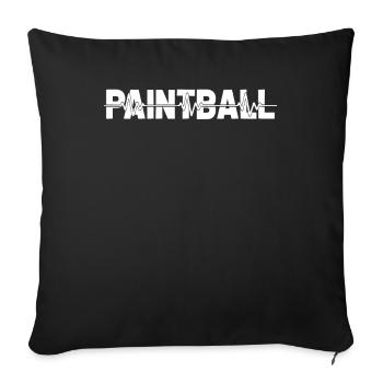 Paintball Ekg Heartbeat - Sofa pillowcase 17,3'' x 17,3'' (45 x 45 cm) - black - Front