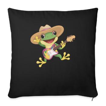 Bouzouki Instrument Gift - Sofa pillowcase 17,3'' x 17,3'' (45 x 45 cm) - black - Front