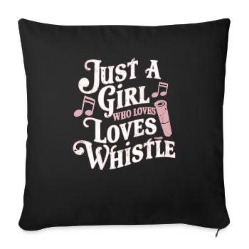 Tin Whistle - Sofa pillowcase 17,3'' x 17,3'' (45 x 45 cm) - black - Front
