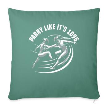 Fencer Sport Design Mask On Game On Combat Fencing - Sofa pillowcase 17,3'' x 17,3'' (45 x 45 cm) - cypress green - Front