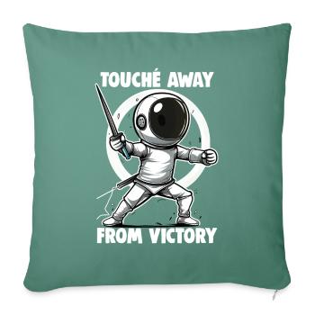 Fencer Sport Design Mask On Game On Combat Fencing - Sofa pillowcase 17,3'' x 17,3'' (45 x 45 cm) - cypress green - Front
