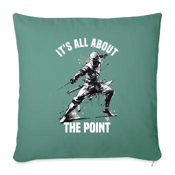 Fencer Sport Design Mask On Game On Combat Fencing - Sofa pillowcase 17,3'' x 17,3'' (45 x 45 cm) - cypress green - Front