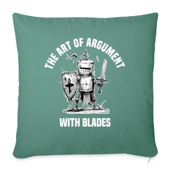 Fencer Sport Design Mask On Game On Combat Fencing - Sofa pillowcase 17,3'' x 17,3'' (45 x 45 cm) - cypress green - Front