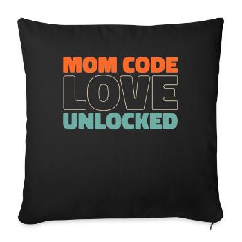 Maman Maman - Housse de coussin décorative 45 x 45 cm - noir - Devant