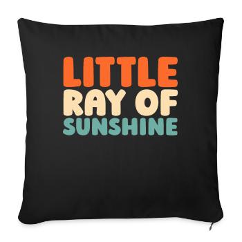 Sorority Soroitas Little Sun - Sofa pillowcase 17,3'' x 17,3'' (45 x 45 cm) - black - Front