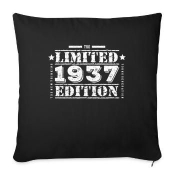 1937 Limited Edition Birthday - Sofa pillowcase 17,3'' x 17,3'' (45 x 45 cm) - black - Front