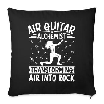 Air Guitar Alchemist Transforming Air Funny Air G - Sofa pillowcase 17,3'' x 17,3'' (45 x 45 cm) - black - Front