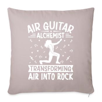 Air Guitar Alchemist l’Air Drôle Air G - Housse de coussin décorative 45 x 45 cm - taupe clair - Devant