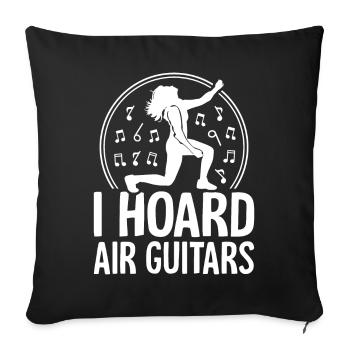 I Guard Air Guitars Funny Air Guitarist - Sofa pillowcase 17,3'' x 17,3'' (45 x 45 cm) - black - Front