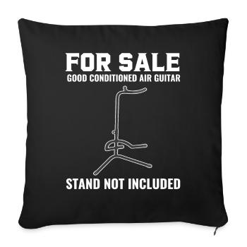 For Sale Well Conditioned Air Guitar Funny - Sofa pillowcase 17,3'' x 17,3'' (45 x 45 cm) - black - Front