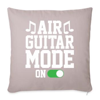 Mode Air Guitar sur Funny Air Guitarist - Housse de coussin décorative 45 x 45 cm - taupe clair - Devant