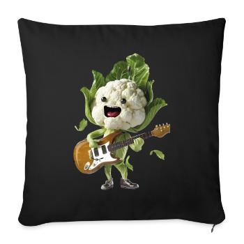 Guitare Chou-fleur - Housse de coussin décorative 45 x 45 cm - noir - Devant