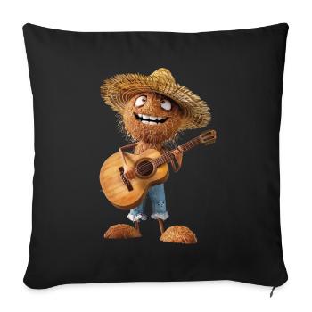 Guitare Noix de - Housse de coussin décorative 45 x 45 cm - noir - Devant