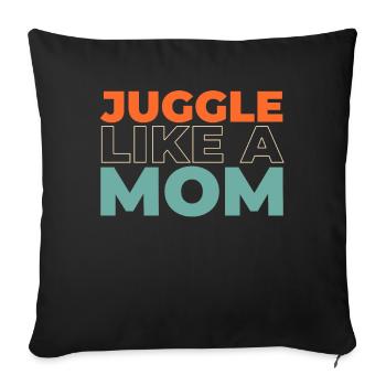 Maman Maman - Housse de coussin décorative 45 x 45 cm - noir - Devant