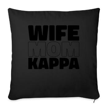 Sorority Soroitas Kappa Mama - Sofa pillowcase 17,3'' x 17,3'' (45 x 45 cm) - black - Front