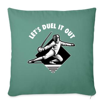 Fencer Sport Design Mask On Game On Combat Fencing - Sofa pillowcase 17,3'' x 17,3'' (45 x 45 cm) - cypress green - Front