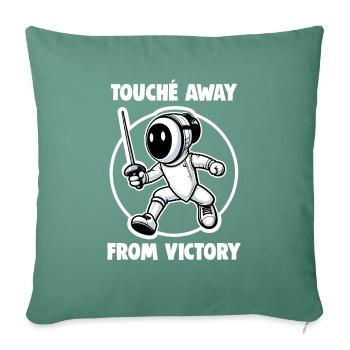 Fencer Sport Design Mask On Game On Combat Fencing - Sofa pillowcase 17,3'' x 17,3'' (45 x 45 cm) - cypress green - Front