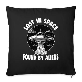 SciFi et extraterrestres extraterrestres et fan d’ovnis - Housse de coussin décorative 45 x 45 cm - noir - Devant