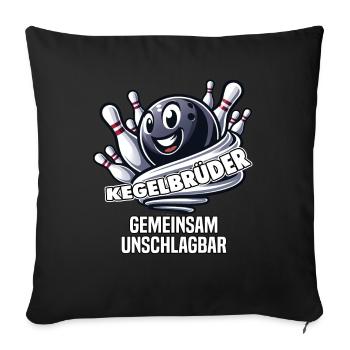 Bowling Brothers Skittles Bowling Club Design for Bowling - Sofa pillowcase 17,3'' x 17,3'' (45 x 45 cm) - black - Front