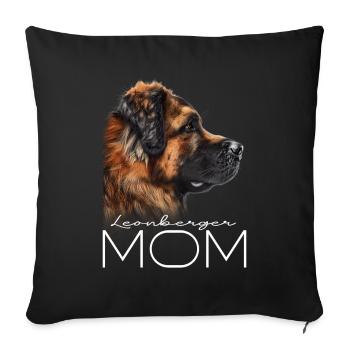 Leonberger Mom - Sofa pillowcase 17,3'' x 17,3'' (45 x 45 cm) - black - Front