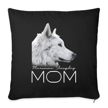 Maremma Abruzzo Shepherd Dog Mom - Sofa pillowcase 17,3'' x 17,3'' (45 x 45 cm) - black - Front