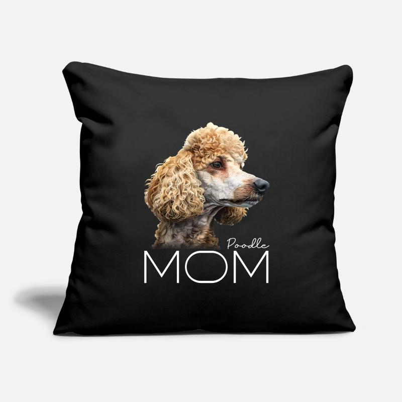 Caniche Caniche Maman Caniche Housse de coussin décorative 45 x 45 cm
