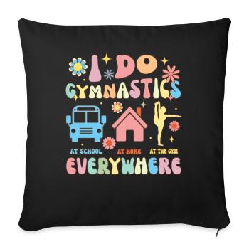 Gymnastics Gymnastics Gymnastics Groovy Gymnast Acrob - Sofa pillowcase 17,3'' x 17,3'' (45 x 45 cm) - black - Front