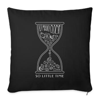 So Many Clocks Wrist Watch Luxury Watches Watch - Sofa pillowcase 17,3'' x 17,3'' (45 x 45 cm) - black - Front