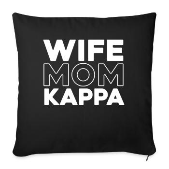 Sorority Soroitas Kappa Mama - Sofa pillowcase 17,3'' x 17,3'' (45 x 45 cm) - black - Front