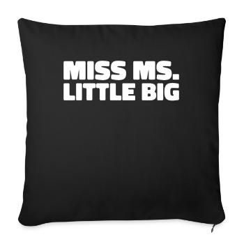 Sorority Soroitas Little Sister - Sofa pillowcase 17,3'' x 17,3'' (45 x 45 cm) - black - Front