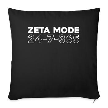 Sorority Soroitas Zeta Modus - Sofa pillowcase 17,3'' x 17,3'' (45 x 45 cm) - black - Front