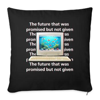 Frutiger Aero Aesthetic Tech - Sofa pillowcase 17,3'' x 17,3'' (45 x 45 cm) - black - Front