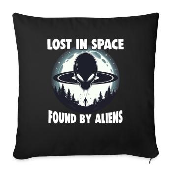 SciFi et extraterrestres extraterrestres et fan d’ovnis - Housse de coussin décorative 45 x 45 cm - noir - Devant