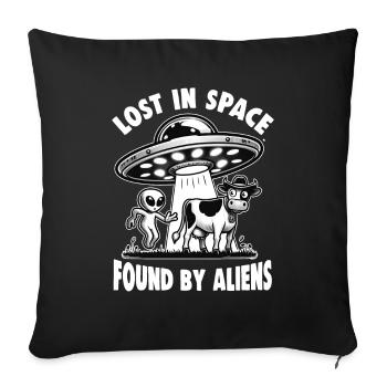 SciFi et extraterrestres extraterrestres et fan d’ovnis - Housse de coussin décorative 45 x 45 cm - noir - Devant
